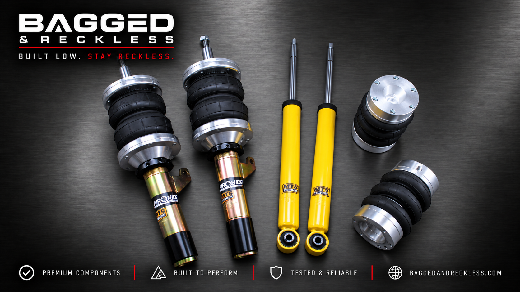 Volkswagen Golf MK7 2012–2020 (FWD) Air Struts – Complete Front & Rear Set